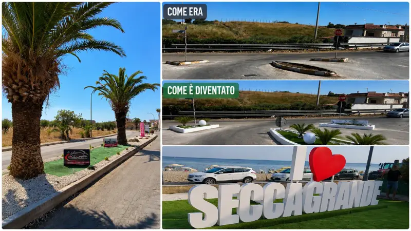 Aiuole e spazi pubblici a Seccagrande