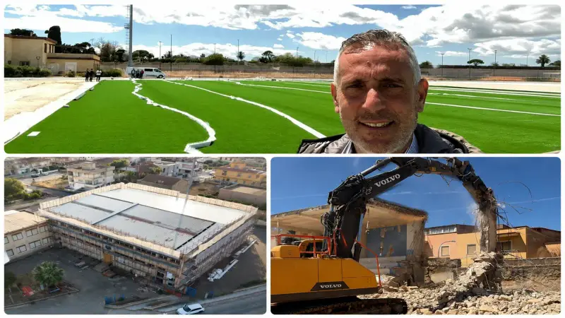 Lavori e impianti sportivi a Ribera