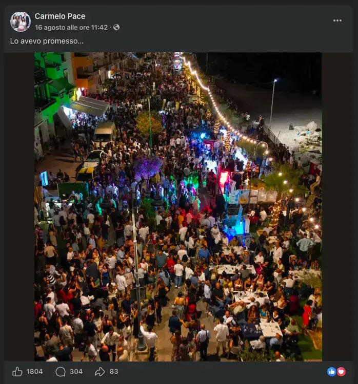 Veduta del pubblico al Pizza Fest di Seccagrande